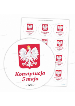 Naklejki patriotyczne - święto konstytucji 60mm 24