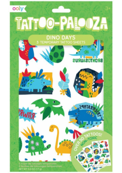 Tatuaże zmywalne Tattoo Palooza - Dinozaury