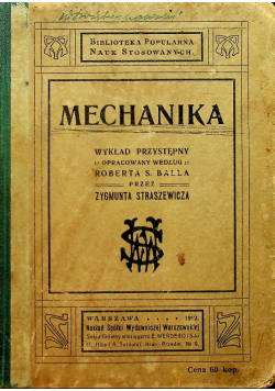 Mechanika Teoretyczna 1912 r