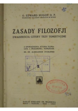 Zasady filozofji 1925 r .
