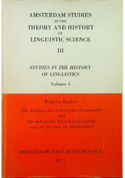 Die Anfsnge der hebraischen Grammatik and Die hebraische Sprachwissenschaft vom 10 bis zum 16 Jahrhundert.