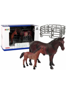 Zestaw 2 figurek konie + zagroda