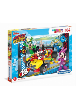 Puzzle 104 Superkolor Mickey Roadster Racers