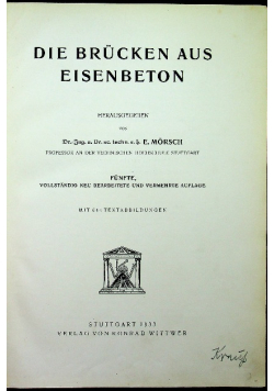 Die Brucken aus Eisenbeton 1933 r.