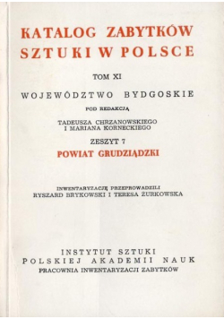 Katalog zabytków sztuki w Polsce tom XI zeszyt 7