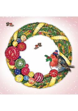 Karnet Swarovski kwadrat CL1306 Święta Wieniec