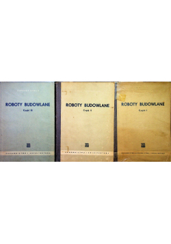 Roboty Budowlane Tom I Do Ii