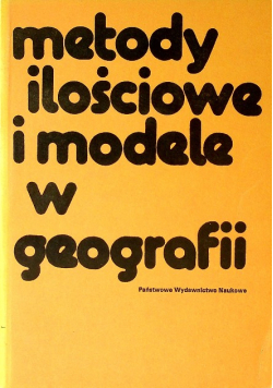 Metody ilościowe i modele w geografii