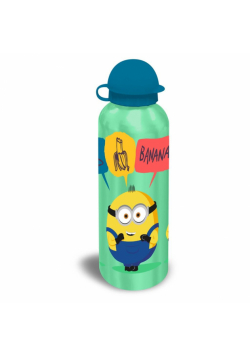 Bidon Aluminiowy, Minionki, Zielony, 500 ml