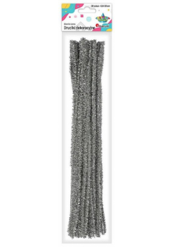 Druciki metalizowane 0,6x30cm 30szt srebrne