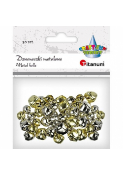 Dzwoneczki metalowe 8/10/12mm złote, srebrne 30szt