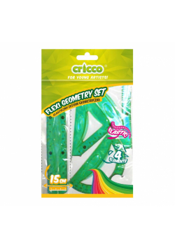 Zestaw geometryczny Flexi z linijką 15cm CRICCO