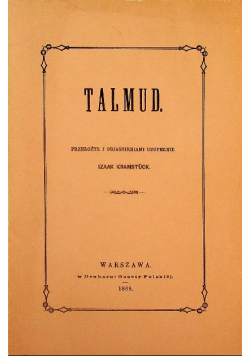 Talmud Reprint z 1869 r.