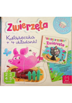 Zwierzęta Książeczka i cztery układanki