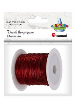 Drucik florystyczny 0,45mm x 30m czerwony