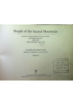 People of the sacred mountain Volume II