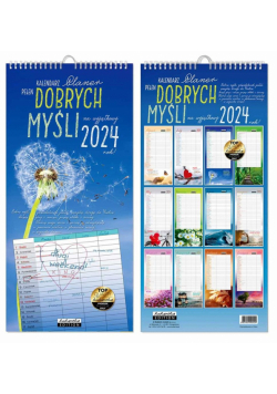 Kalendarz 2024 ścienny planer Dobrych myśli