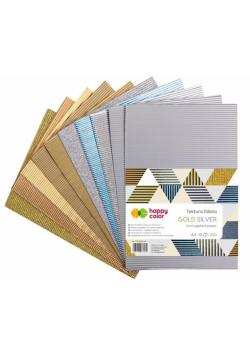 Tektura falista A4/10K mix gold/silver HAPPY COLOR