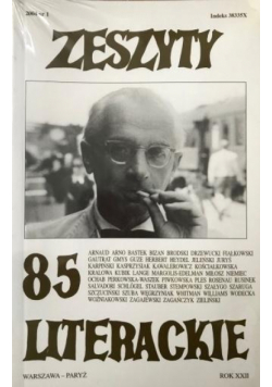 Zeszyty literackie 85 1/2004
