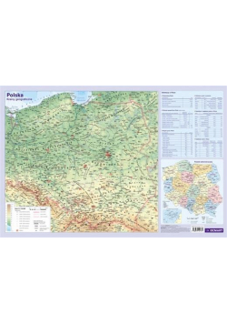 Administracyjna mapa Polski. Podkładka na biurko