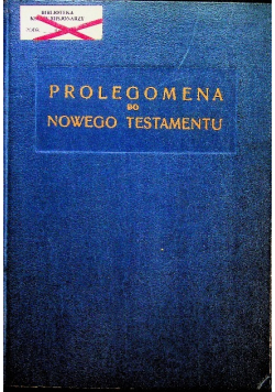 Prolegomena do Nowego Testamentu