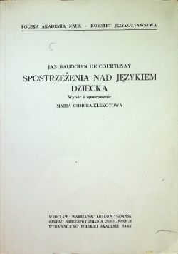 Spostrzeżenia nad językiem dziecka
