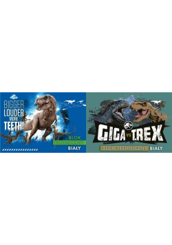 Blok rysunkowy A4/10K biały Jurassic Park
