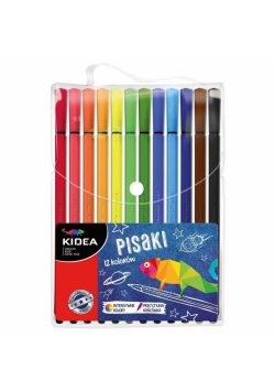 Pisaki w etui 12 kolorów KIDEA