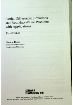 Partial Differential Equations and Boundary Value Problems with Application