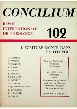 Concilium 102 L ' Ecriture Sainte Dans La Liturgie