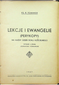 Lekcje i Ewangelie Perykopy 1947 r.