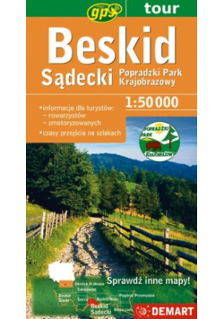 Beskid Sądecki Mapa turustyczna 1:50000