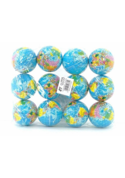 Piłeczka piankowa Globus 6,5cm (12szt)