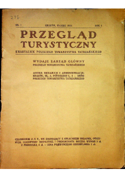 Przegląd turystyczny rok I nr 1 1925 r.