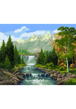 Malowanie po numerach - Górska cisza 30x40cm