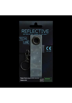 Odblaskowy breloczek Tech Line - Czarny pasek