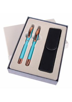 Pióro + długopis Master w etui ES niebieski