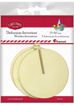 Drewniane zawieszki 3D koła 3szt