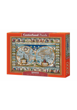 Puzzle 2000 Mapa Świata CASTOR
