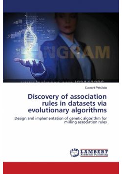 Discovery of association rules in datasets via evolutionary algorithms