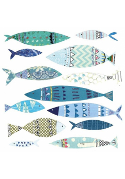 Karnet kwadrat z kopertą Blue Shoal