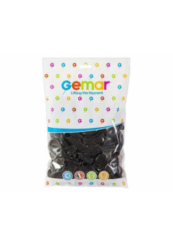 Balony pastelowe czarne 30cm 100szt