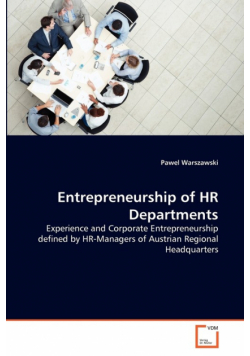 Entrepreneurship of HR Departments