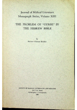 The problem of curse in the hebrew bible
