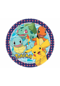 Talerze owalne papierowe Pokemon 23cm 8szt