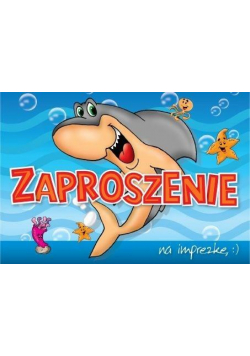 Zaproszenie ZZ-035 Imprezka rekin (5 szt.)