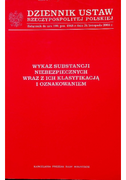 Wykaz substancji niezbędnych wraz z ich klasyfikacją i oznaczeniem