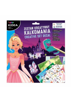 Kalkomania - zestaw kreatywny Księżniczki KIDEA