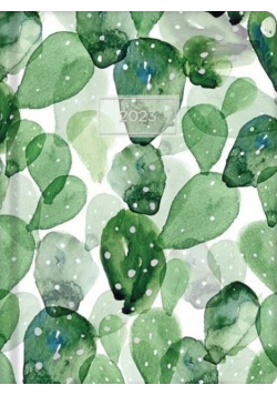 Kalendarz tygodniowy 2023 Zielone kaktusy
