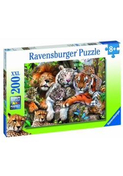 Puzzle 200 Dzikie koty XXL